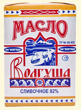 Масло Волгуша Сливочное 82%